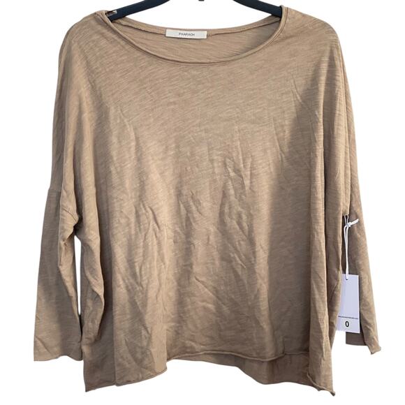 NWT Pharaoh Collection Tommy Boxy Tee in Supima Slub Size 0/X-Small - Picture 1 of 3